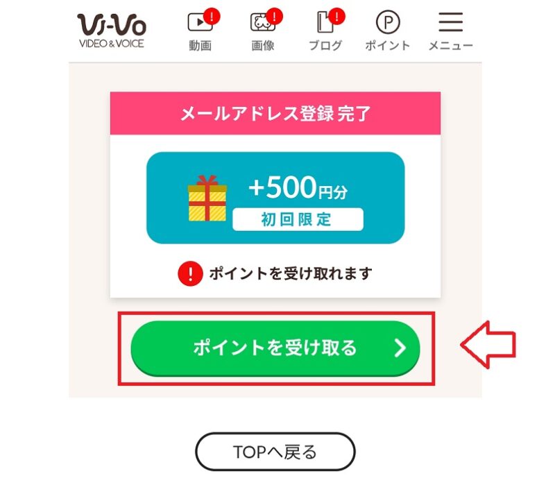 VIVOポイント獲得方法2