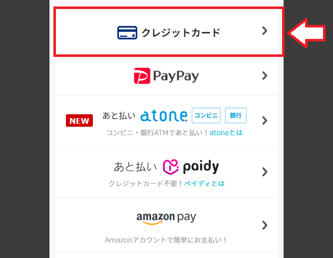 FANZAライブチャットクレジットカードでの支払い
